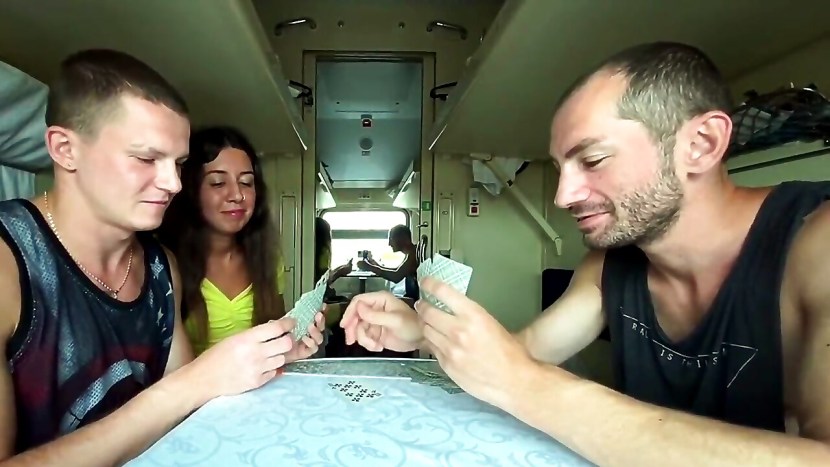 Women in the train Naked