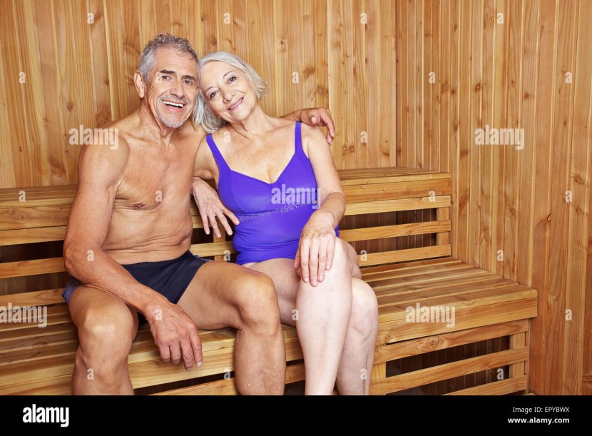 Older people in the bathhouse