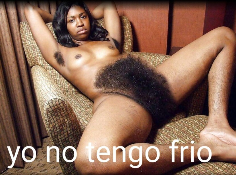 Photo of mature Very Hairy Ebony Negro in stockings