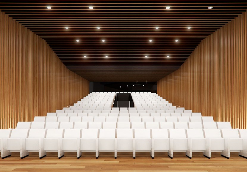 The interior of the theater hall
