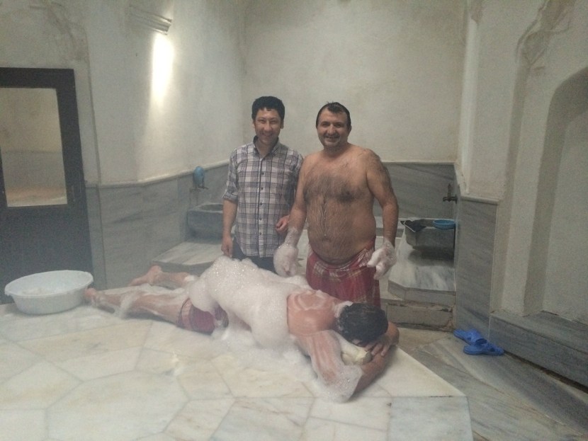 Naked beautiful dark -skinned in different poses