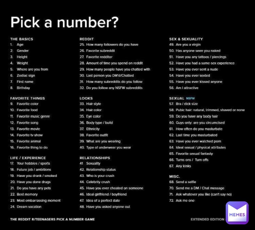 Pick A Number Question