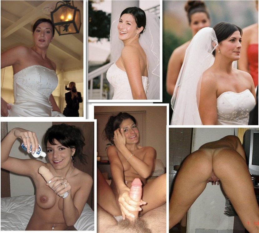 Naked bride before and after