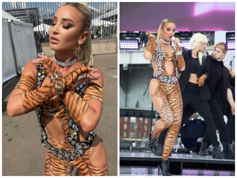Buzova in the outfit Tigress
