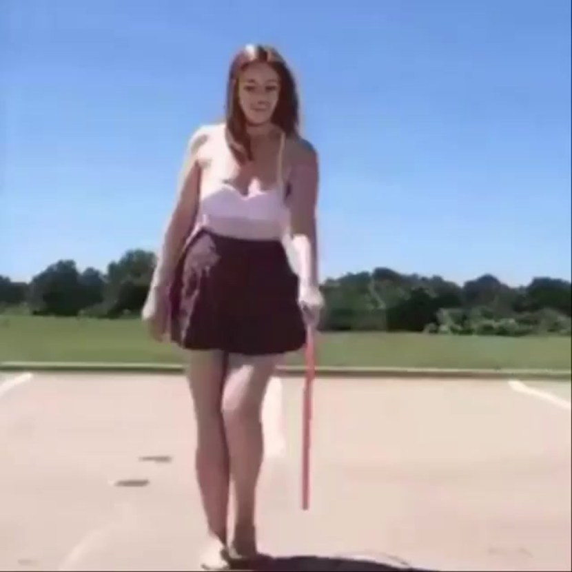 Beautiful female butt in jeans