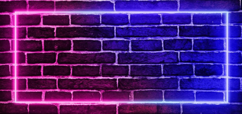 Brick wall with backlight
