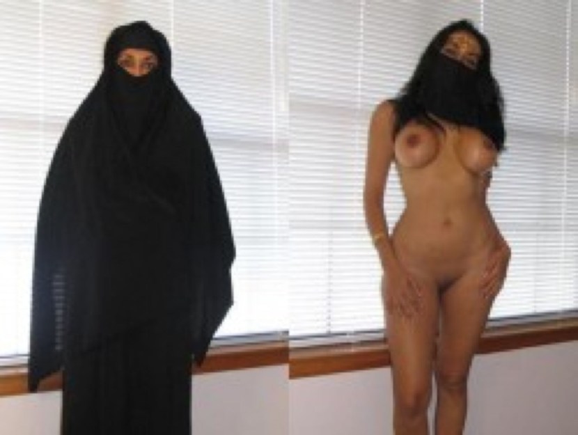 Naked Arab with a closed face