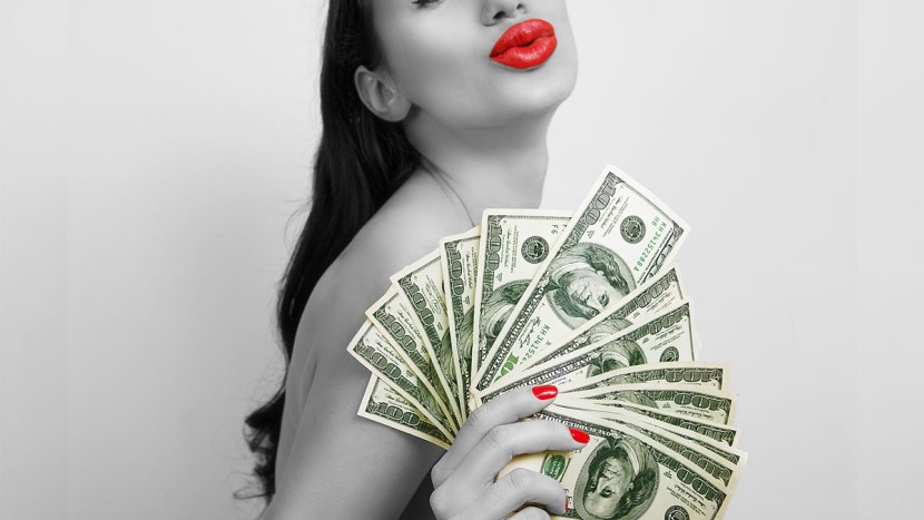 Girl with money
