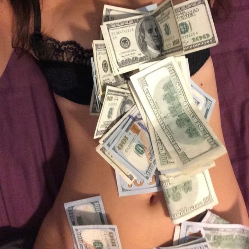 Girl with money