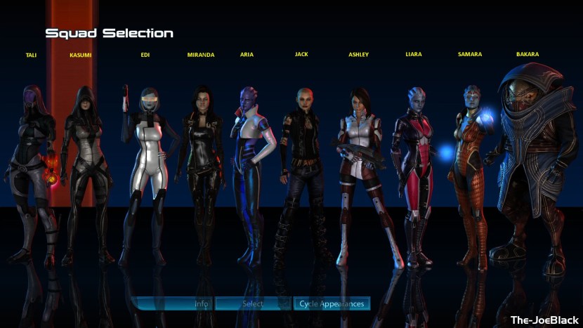 Mass effect 3 Kasumi Samara Jack Miranda