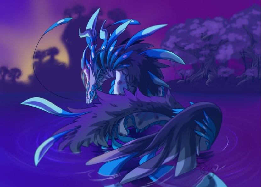 Plum painted with watercolors