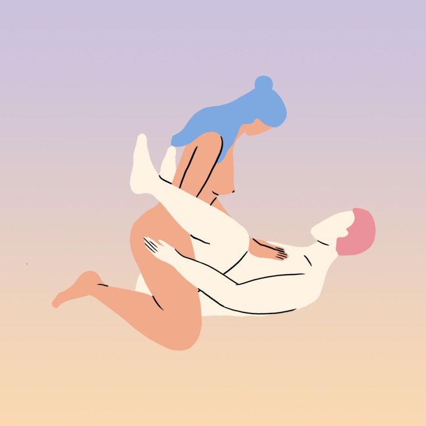 Naked gymnasts are engaged