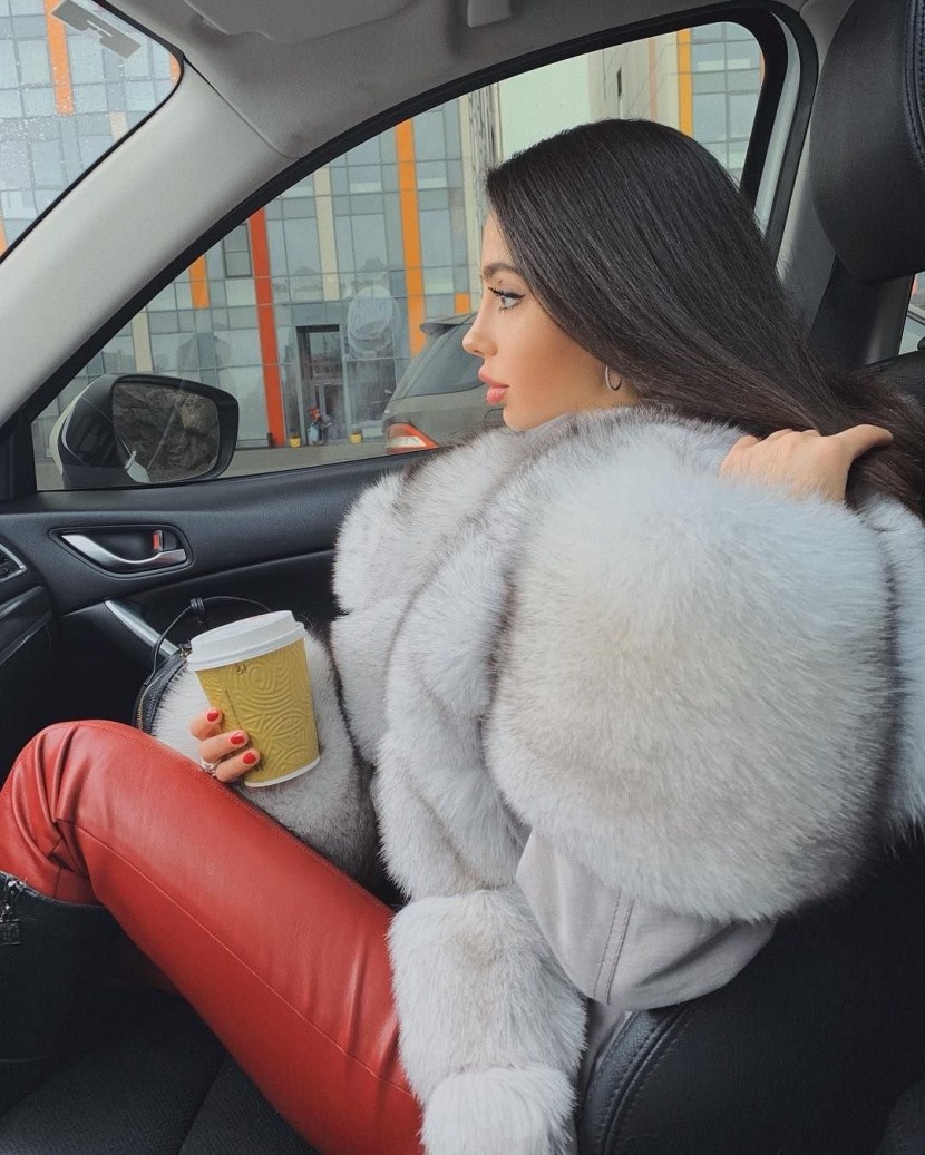 Granny in Open Fur Coat