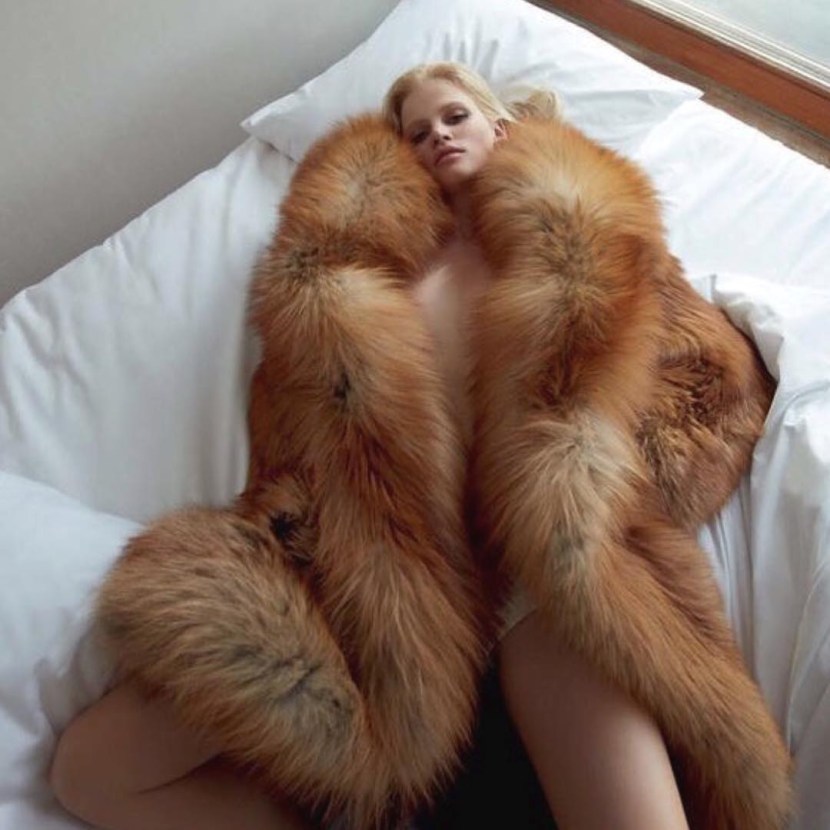 Sasha Savelyeva Fur Coat