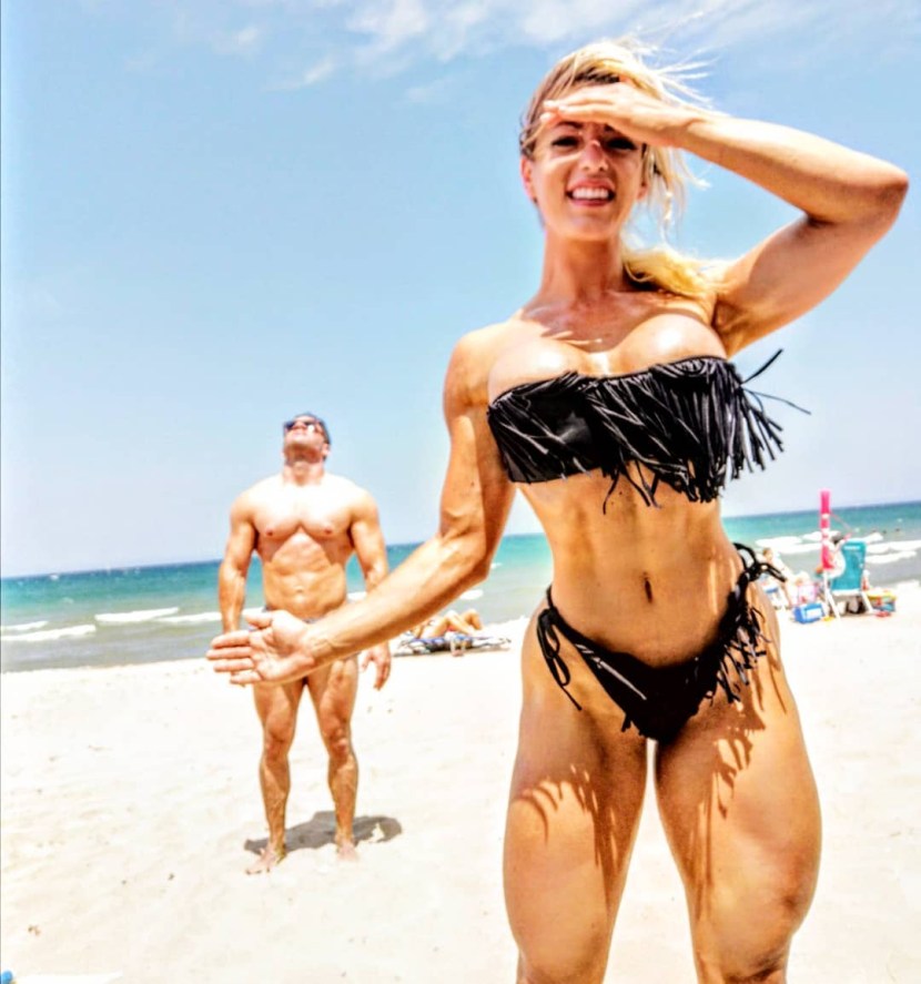 Naked completely in the fresh air