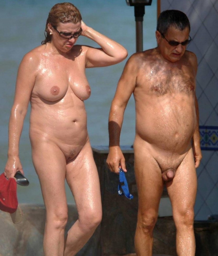 Mature nudists with men