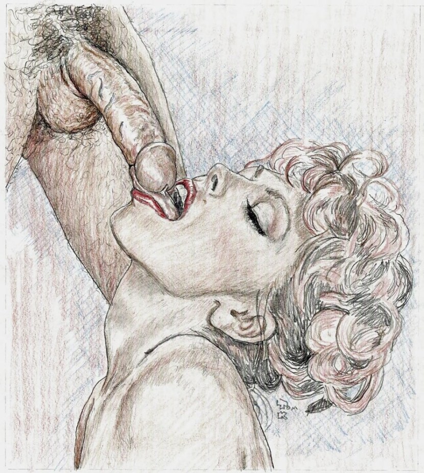 Pornographic drawings with a pencil