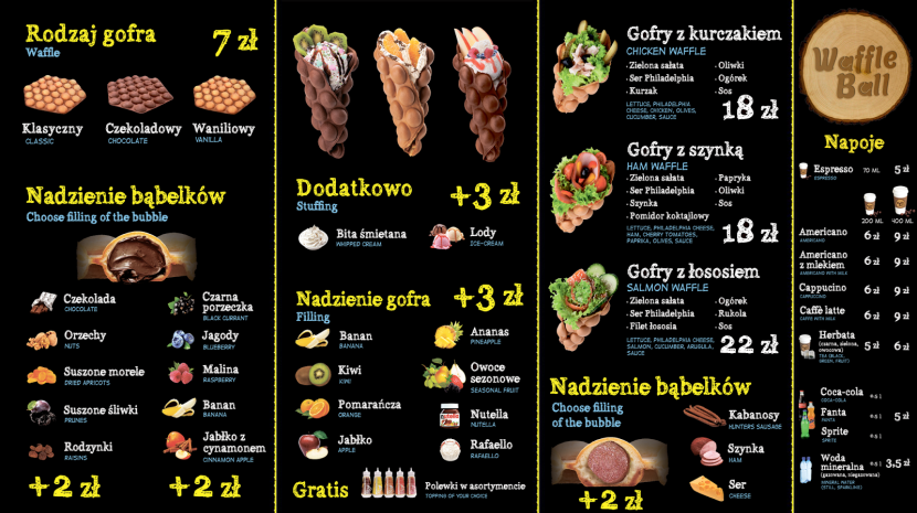 Coffee and waffle coffee shop