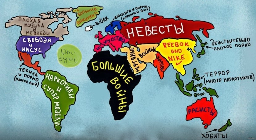 The comic map of the world