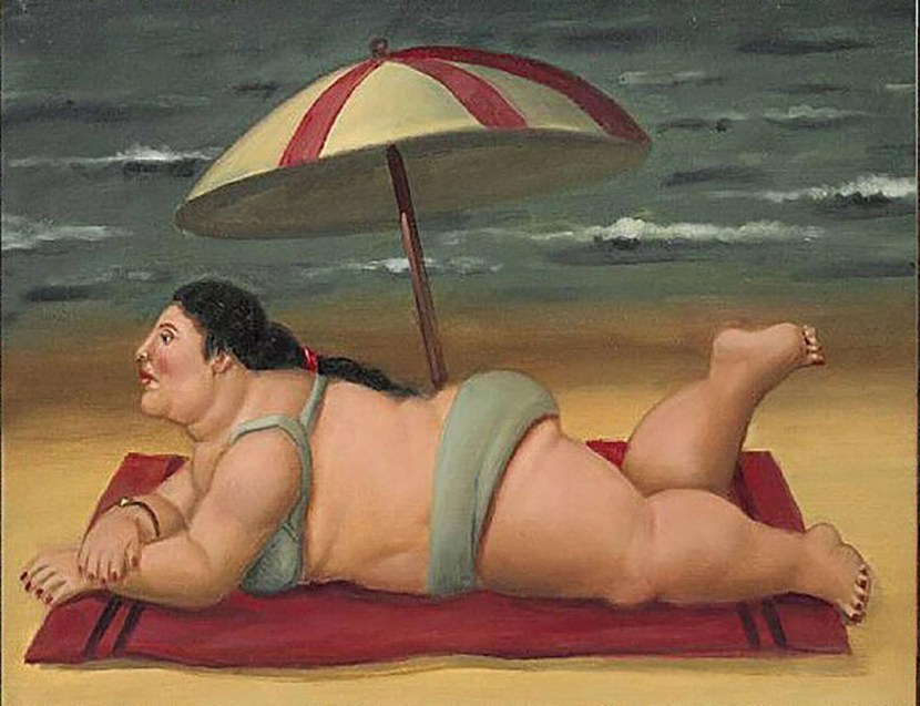 Artist Fernando Bothero beach