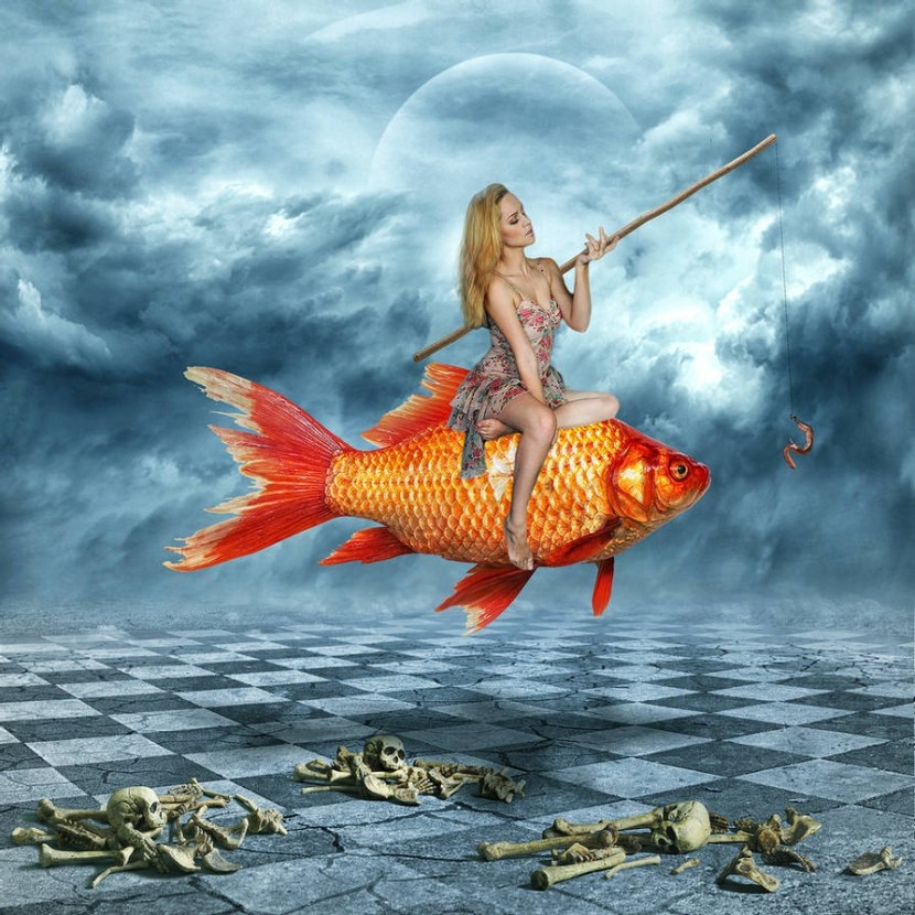 Tattoo of fish minimalism