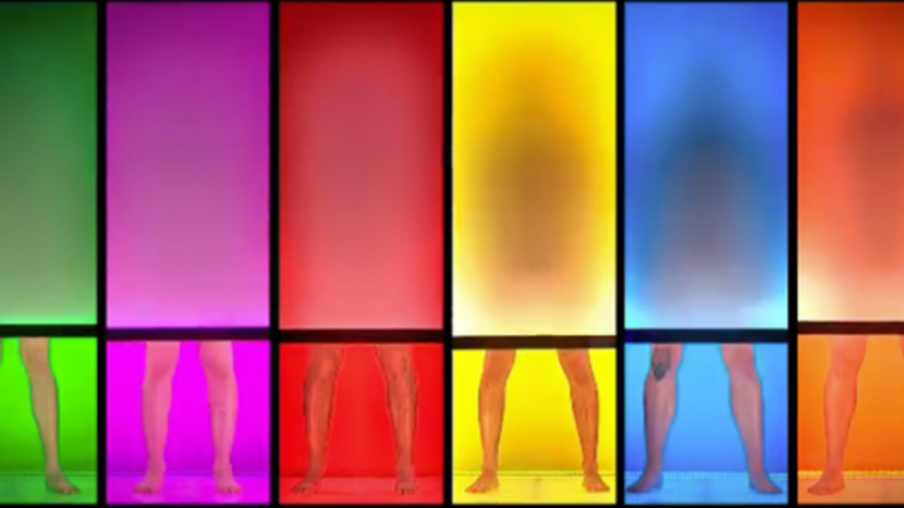 A lot of naked butt on the beach