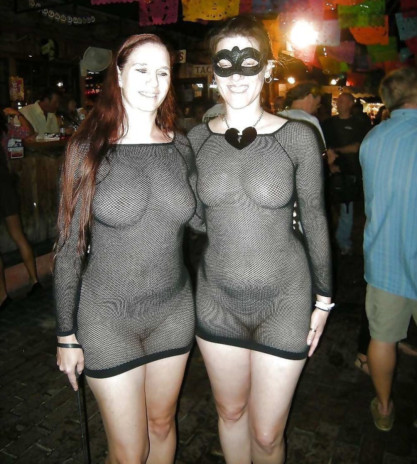 Erotic outfits, in public