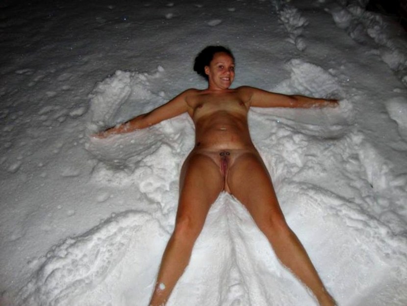 Exhibitionist in the snow
