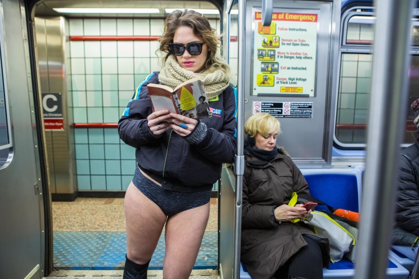 Gorgeous girls in the subway
