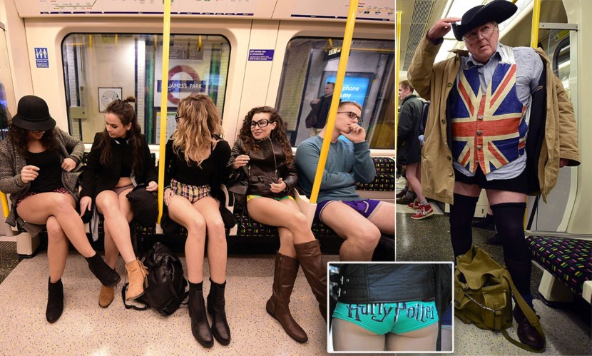 Put her legs in the subway