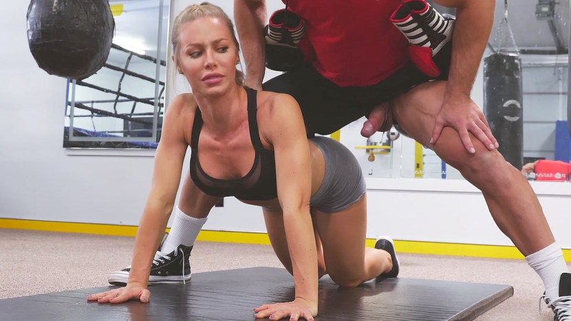 Nicole Aniston in the gym