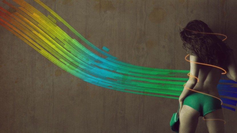 Girl dances under minimal