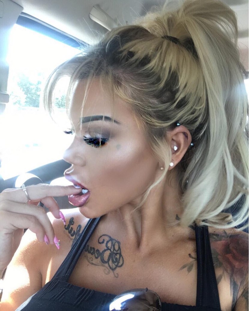 Beautiful blondes with piercing