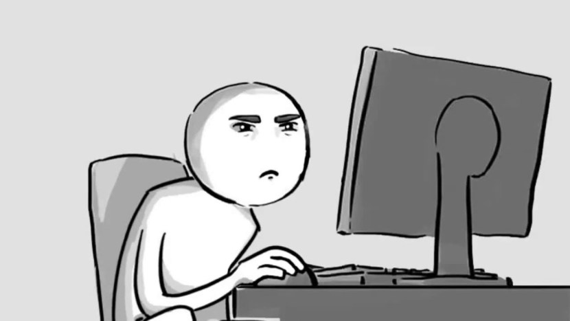 Dude at the computer meme