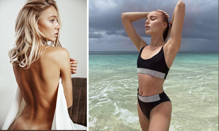 Arina Sobolenko in a swimsuit