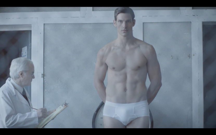 Grandma in a dress striptease