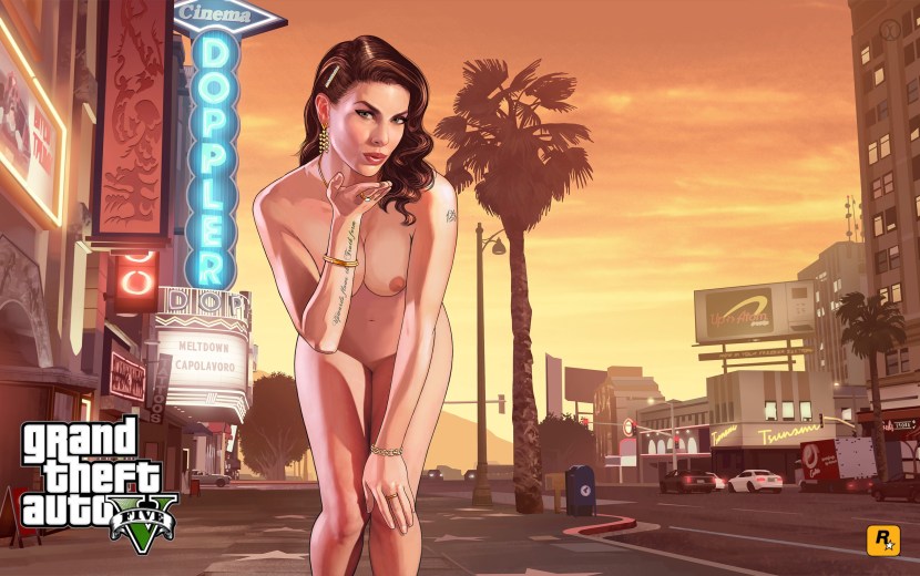 Naked woman from GTA screensaver
