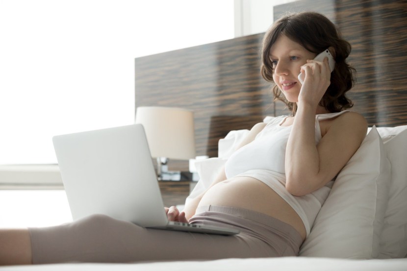 Pregnant with the phone