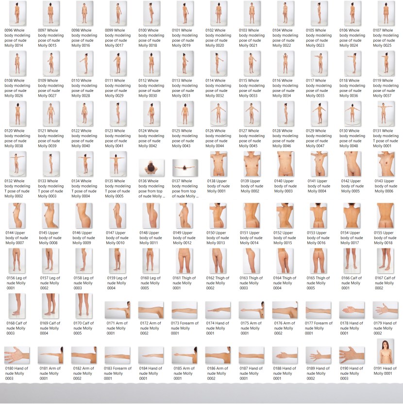 Naked women in full height