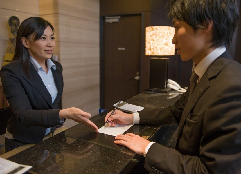 The porter at the hotel