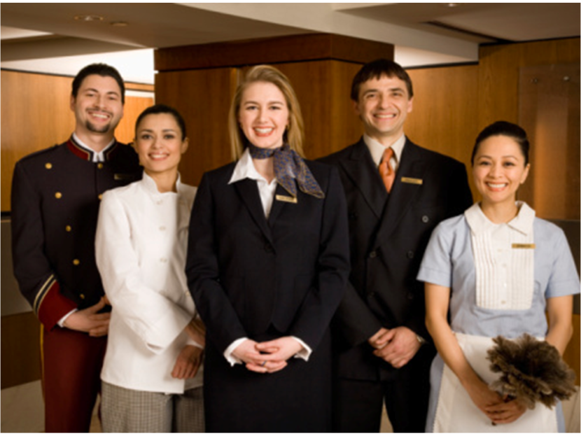 Hotel registration stand drawing