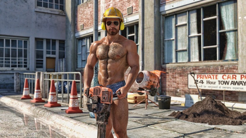 Naked roofer