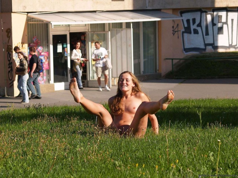 Showed boobs in public