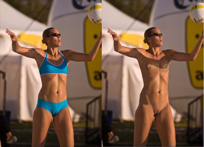Beach volleyball nude