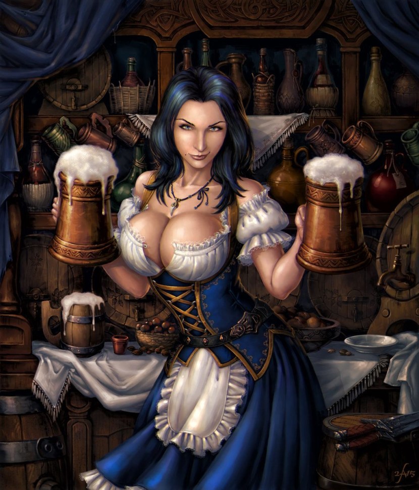 The hostess of the fantasy tavern