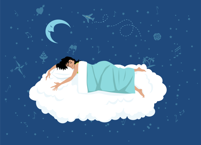 Girl sleeps without clothes