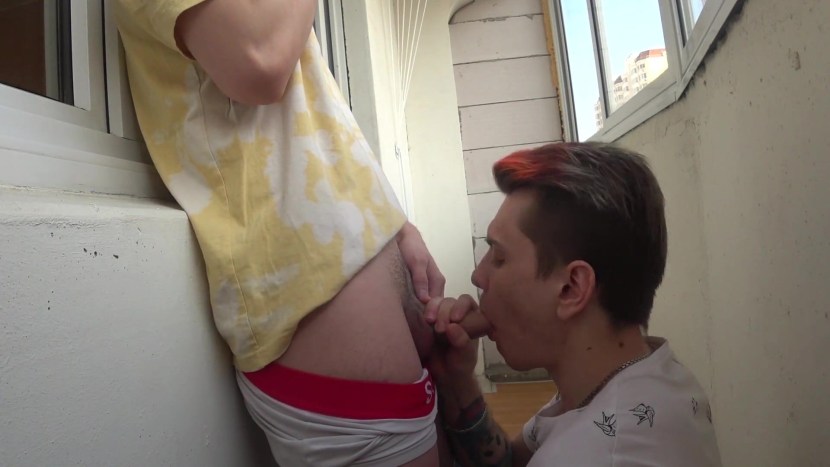 Cutting surprise on a big dick