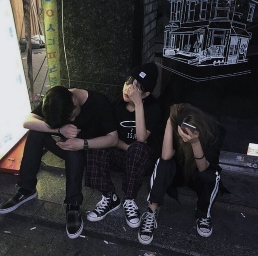 Guy and two girls are cold