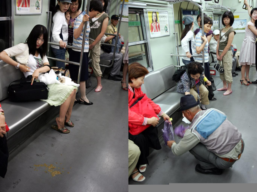 Japanese schoolgirls in transport