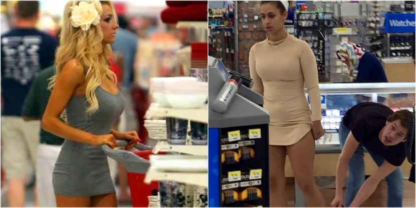 Exhibitionist in a supermarket